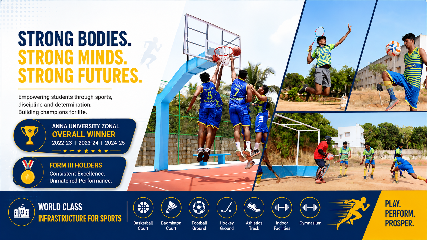 Sports and fitness activities at Stella Mary's College of Engineering
